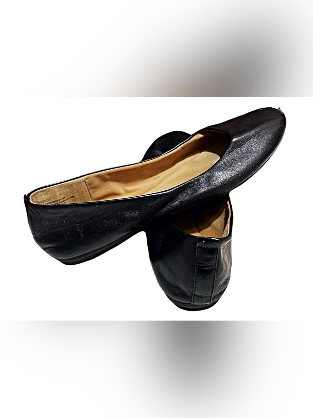 Easy Spirit e360 Classic Black Leather Flats